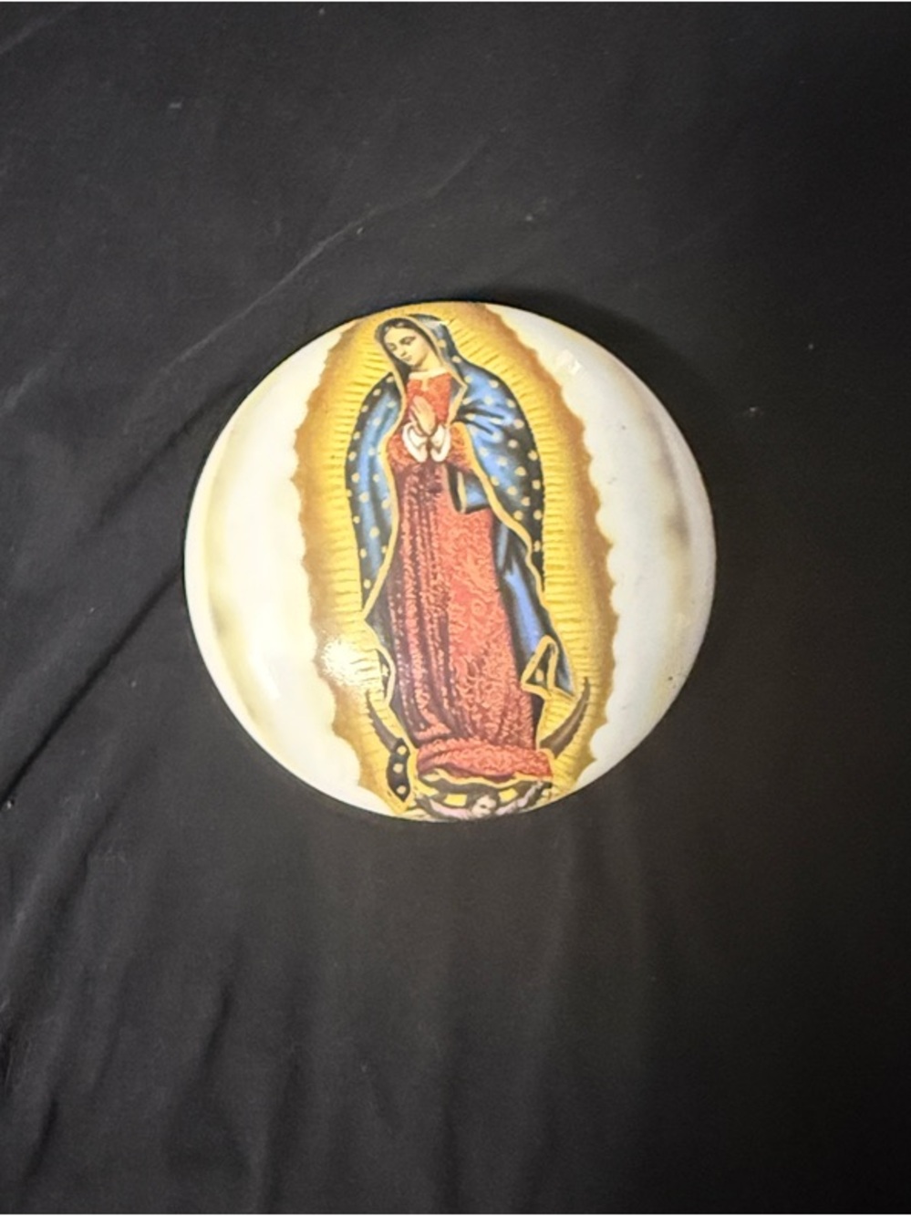 Round Imperial Porcelain Guadalupe Trinket Box